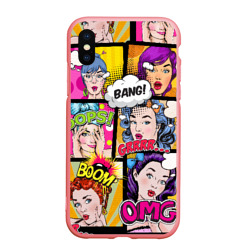 Чехол для iPhone XS Max матовый POP art