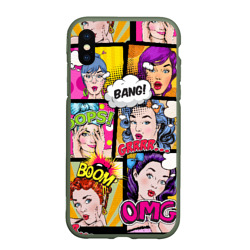 Чехол для iPhone XS Max матовый POP art