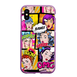 Чехол для iPhone XS Max матовый POP art