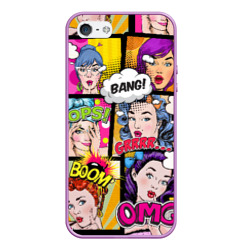 Чехол для iPhone 5/5S матовый POP art