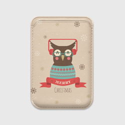 Картхолдер Magsafe магнитный Сова в наушниках