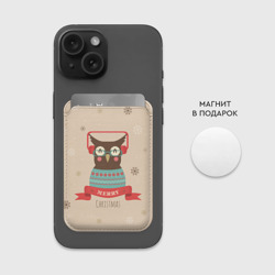 Картхолдер Magsafe магнитный Сова в наушниках - фото 2