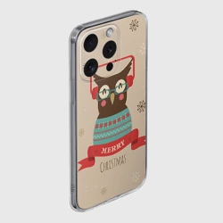 Чехол для iPhone 15 Pro силиконовый с защитой камеры Сова в наушниках - фото 2