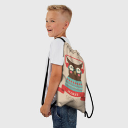 Рюкзак-мешок 3D Сова в наушниках - фото 2