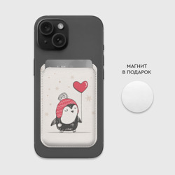 Картхолдер Magsafe магнитный Пингвин с шариком - фото 2