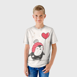 Детская футболка 3D Пингвин с шариком - фото 2