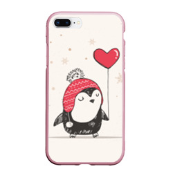 Чехол iPhone 7Plus/8 Plus матовый Пингвин с шариком