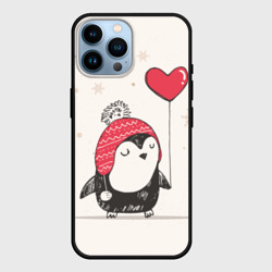 Чехол для iPhone 14 Pro Max Пингвин с шариком