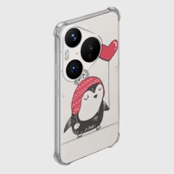 Чехол для Huawei Pura 70 Пингвин с шариком - фото 2