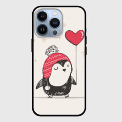 Чехол для iPhone 13 Pro Пингвин с шариком