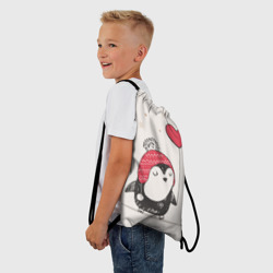 Рюкзак-мешок 3D Пингвин с шариком - фото 2