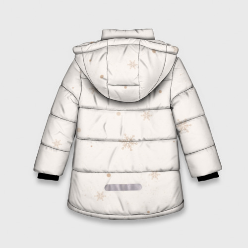 Зимняя куртка для девочек 3D Пингвин с шариком, цвет светло-серый - фото 2