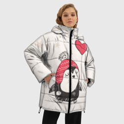 Женская зимняя куртка Oversize Пингвин с шариком - фото 2