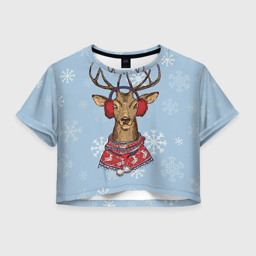 Женская футболка Cropp-top Олень Фото 01 Женская футболка Cropp-top Олень Фото 01