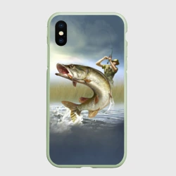 Чехол для iPhone XS Max матовый Щука