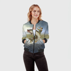 Женский бомбер 3D Щука - фото 2