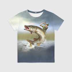 Детская футболка 3D Щука