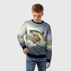 Детский свитшот 3D Щука - фото 2