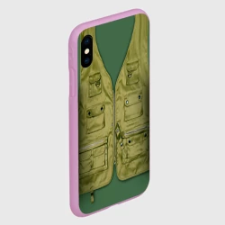 Чехол для iPhone XS Max матовый Жилетка рыбака зеленая - фото 2