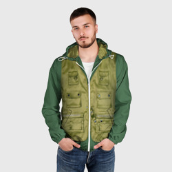 Мужская ветровка 3D Жилетка рыбака зеленая - фото 2