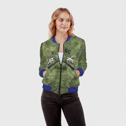 Женский бомбер 3D Охота и рыбалка - фото 2