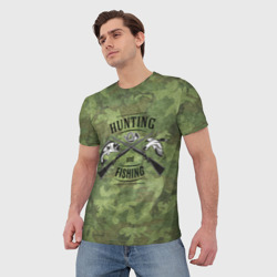 Мужская футболка 3D Охота и рыбалка - фото 2