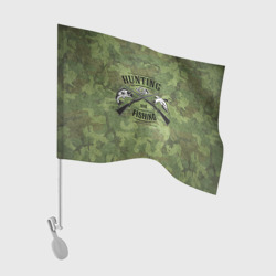 Флаг для автомобиля Охота и рыбалка