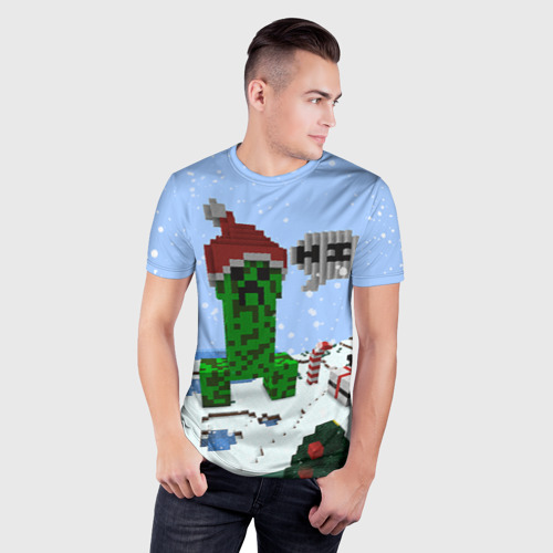 Мужская футболка 3D Slim Minecraft - фото 3