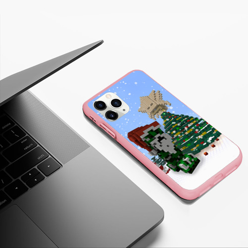 Чехол для iPhone 11 Pro Max матовый Minecraft, цвет баблгам - фото 5