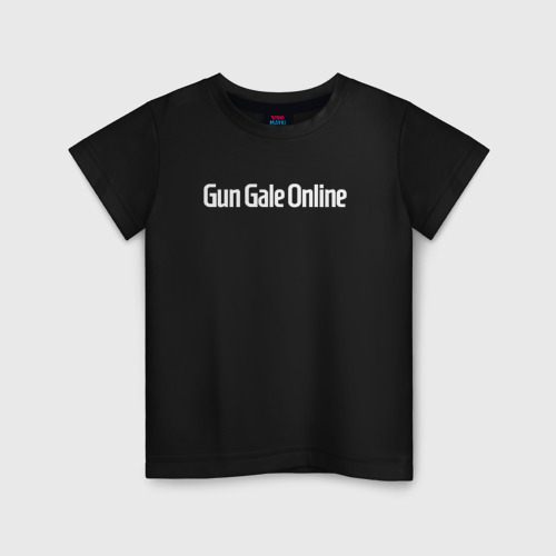 Детская футболка хлопок Gun Gale Online, цвет черный