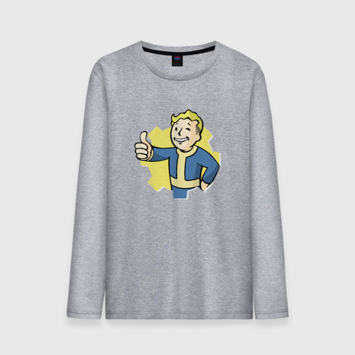 Мужской лонгслив хлопок Vault Boy, цвет меланж