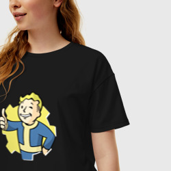 Женская футболка хлопок Oversize Vault Boy - фото 2