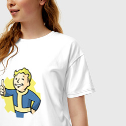 Женская футболка хлопок Oversize Vault Boy - фото 2