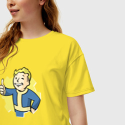 Женская футболка хлопок Oversize Vault Boy - фото 2