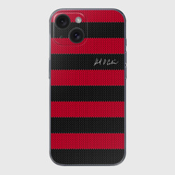 Чехол для iPhone 15 силиконовый с защитой камеры Свитер Курта Кобейна