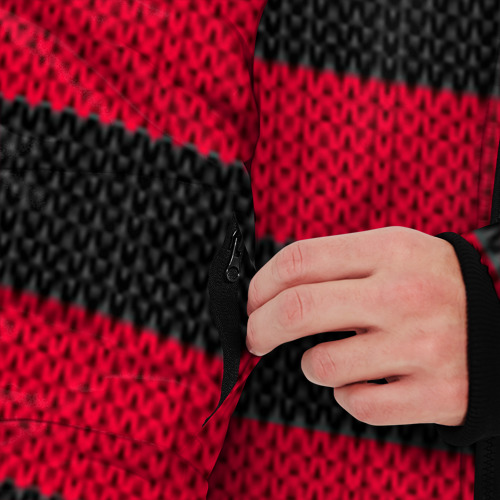 Мужская зимняя куртка 3D Свитер Курта Кобейна, цвет светло-серый - фото 6