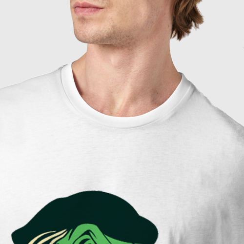 Мужская футболка хлопок Philosoraptor, цвет белый - фото 6