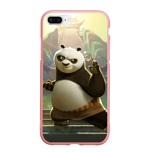 Чехол для iPhone 7Plus/8 Plus матовый Кунг фу панда, цвет баблгам