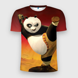 Мужская футболка 3D Slim Кунг фу панда