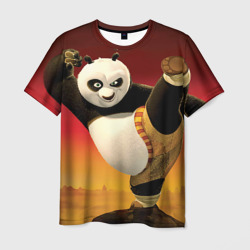 Мужская футболка 3D Кунг фу панда