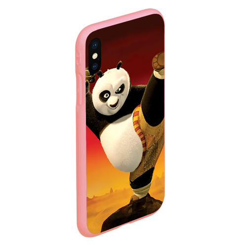 Чехол для iPhone XS Max матовый Кунг фу панда, цвет баблгам - фото 3