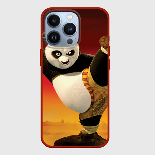 Чехол для iPhone 13 Pro с принтом Кунг фу панда, вид спереди #2