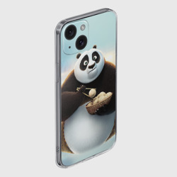 Чехол для iPhone 15 силиконовый с защитой камеры Кунг фу панда - фото 2