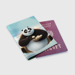 Обложка для паспорта матовая кожа Кунг фу панда - фото 2
