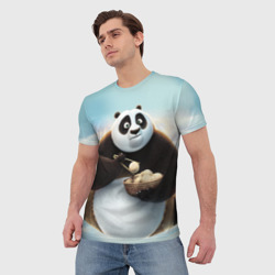 Мужская футболка 3D Кунг фу панда - фото 2
