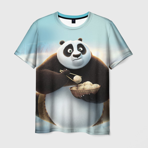 Мужская футболка 3D Кунг фу панда, цвет 3D печать