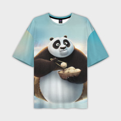 Мужская футболка oversize 3D Кунг фу панда