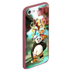 Чехол для iPhone 5/5S матовый Кунг фу панда - фото 2