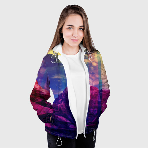 Женская куртка 3D Горы, цвет белый - фото 4