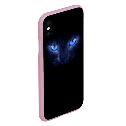 Чехол для iPhone XS Max матовый Кошка с голубыми глазами, цвет розовый - фото 3